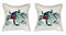 Pair of Betsy Drake Betsy’s Crab No Cord Pillows 18 Inch X 18 Inch